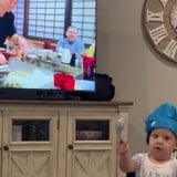 All This Baby Wants To Do Is Become A Hibachi Chef, And It's Making Us Giggle Uncontrollably
